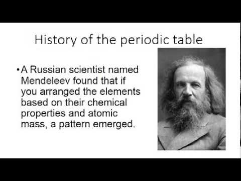 Grade 9 Chemistry, Lesson 6 - The Periodic Table - Part 1