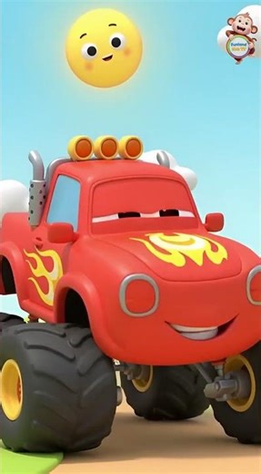 Learn ABC with Dinosaurs & Monster Trucks 🦖🚚 | Fun Kids Video #shorts