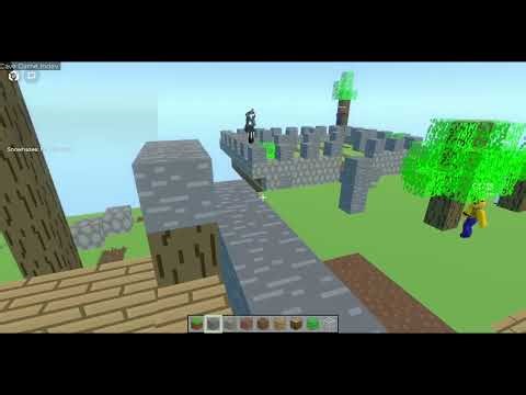 Building a House in Knockoff Minecraft on Polytoria