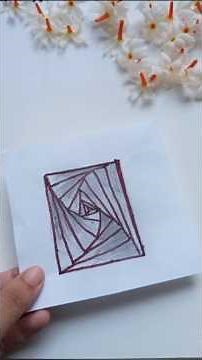 “Simple Geometric Pattern Art | Easy Paper Drawing Idea 🌀✨”