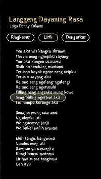 LDR - Denny Caknan (Full lirik)