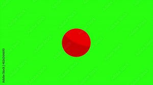 Red Circle Blinking On Green Screen