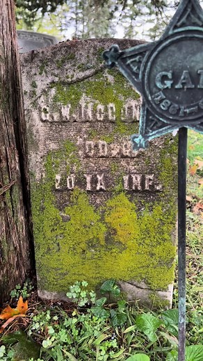 George McConnell, 1835-1903. 🕊️ #gravestonecleaning #gravetok #cemetery #historytok #cleantok #veteran #civilwar
