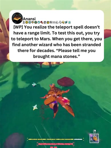 [WP] You realize the teleport spell doesn’t have a range limit. To test this out, you try to teleport to Mars. When you get there, you find another wizard who has been stranded there for decades. “Please tell me you brought mana stones.” #redditstories #redditreadings #writingprompts #shortstory #fiction