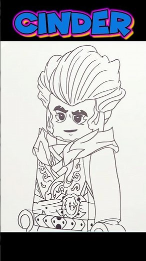HOW TO DRAW CINDER | NINJAGO | Step By Step #ninjagodragonsrising #ninjago #shorts