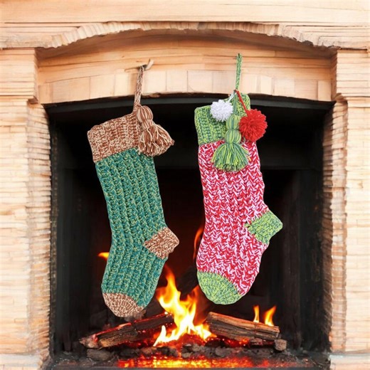 Crochet Christmas Stocking Pattern PDF, Granny Stitch Xmas Sock, Digital Download   QR Video Tutorial, 6 Language - Etsy