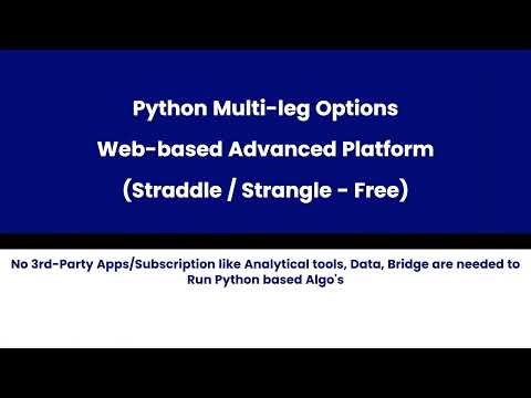Python Multi-Leg Option Algo (Web-Based App) Free Demo | Web Platform, Order Book, Trade Book, P&L.