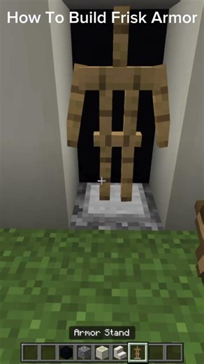How To Build Frisk Armor ❤️ 🌼 #minecraft #shorts #foryou