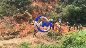 444K views · 4.6K reactions | "BREAKING: Landslide at Dschang Cliff! Local sources report that the road is currently blocked, leaving cars and trucks stranded and unable to pass. According to authorities, it may take at least 2-3 days to clear the area and restore traffic flow. Stay safe, and plan your route accordingly! #DschangCliff #Landslide #RoadBlock" | My Media Prime TV | Facebook