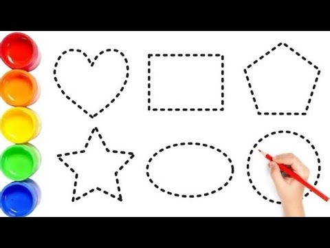 2D Shapes Drawing and Colouring For kids and Toddlers | learn 2d shapes | colouring for kids