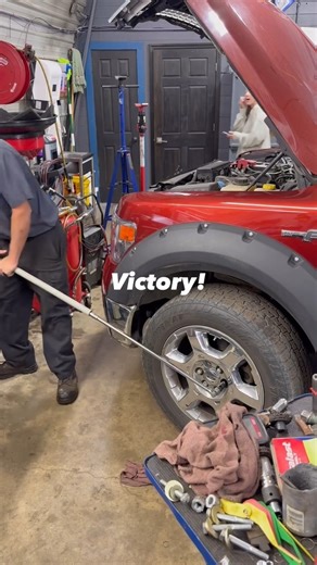 Lonsbury Garage on Instagram: "🚙🔧 Sometimes it’s not about fixing cars… it’s about winning battles. Today’s episode: The Lug Nut Wars. 💥One of our techs broke out the 6-foot breaker bar of destiny 🦸‍♂️, thinking sheer leverage would be enough. Spoiler alert: the lug nuts laughed in his face. After sweat, grunts, and a few questionable dance moves, the ultimate weapon had to be deployed… the drill. 💣 ⚙️ Goodbye studs, you fought valiantly.Moral of the story? Torque specs matter, folks. Don’t