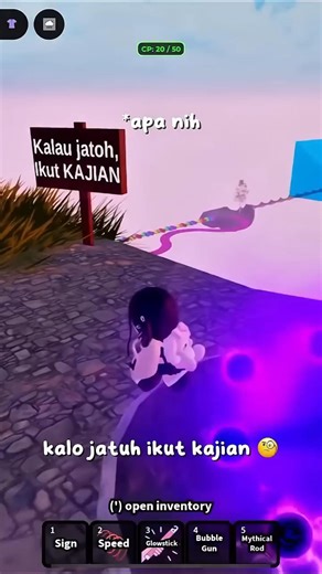Gagal Muncak Langsung Tobat! 🕌 Hukumannya Kalau Jatuh Harus Ikut Kajian #robloxshorts 📽vt/@inishaz