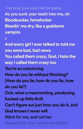 Olivia Rodrigo Vampire Lyrics
