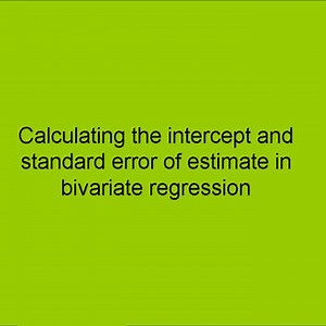 Bivariate regression by hand in Excel II | Mysite 1