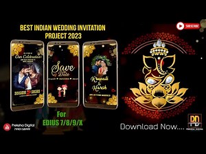Best Cinematic Indian Wedding Invitation Project Download II EDIUS 7/8/9/X II