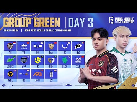 [EN] 2025 PMGC League | Group Green Day 3 | PUBG MOBILE Global Championship