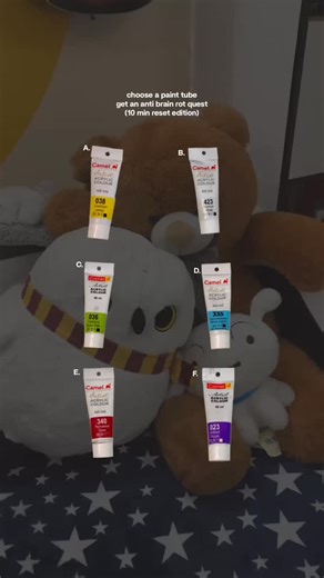 Anushka Jain on Instagram: "(Day162/100) Choose a paint tune & get a anti brain rot 10 minute reset activity 🎀 A. Window Observation Stand by a window. Notice 5 things moving and 5 things still. No phone, no music. B. Drink Something Slowly Make a drink. Take small sips. Notice temperature, taste, smell. C. Thought Parking Write down every thought buzzing in your head for 5 minutes. Close the notebook. You’re done for now. D. Body Check-In Scan from head to toe. Move or stretch wherever you fee