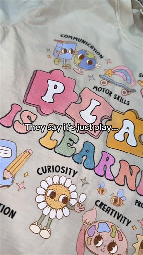 Playing is learning shirt #educationtok #shirt #teachershirt #parashirt #teacher