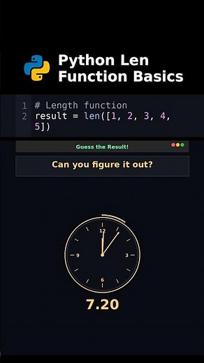 Python Len Function Basics #pythontricks