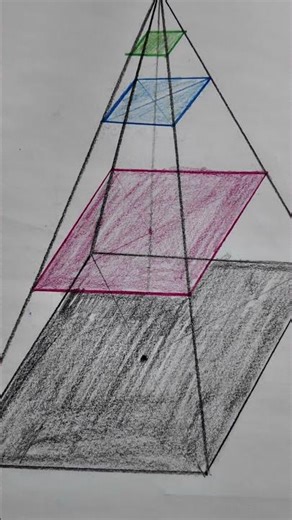 How do you draw a pyramid? #drawing #geometricshapes #maths #geometry #drawingtutorial #shorts