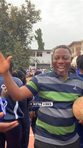 Dr Frank Awuah cheering up students of Dambai College of Education. #ketavibes | Keta Vibes