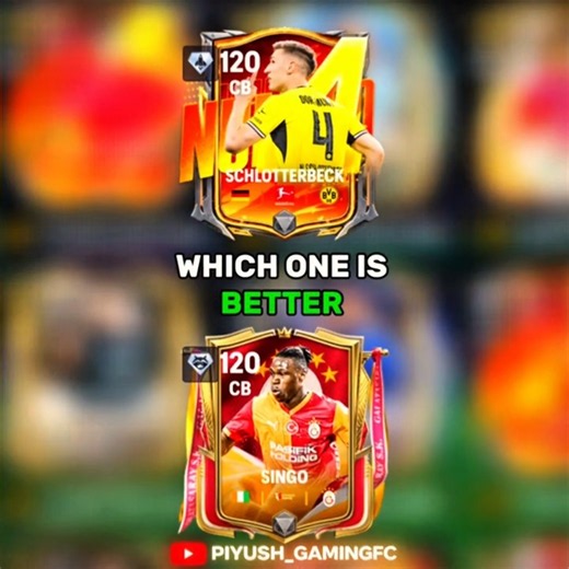 120 Schlotterbeck Vs 120 Singo 🛡️💪 Comparison | Who Is the Better CB in FC Mobile? #fcmobile