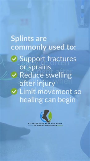 In pain or injured A splint may be the first step