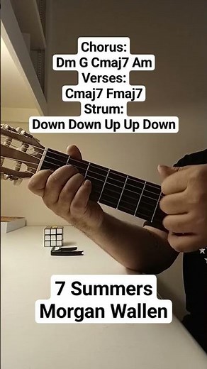 7 Summers Morgan Wallen easy guitar lesson #morganwallen #guitarlesson #guitarchords