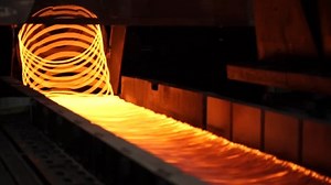 The production process in the rolling mill