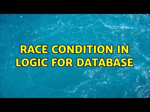 race condition in logic for database
