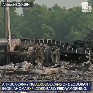167K views · 285 reactions | A truck carrying aerosol cans of deodorant in Oklahoma exploded early Friday morning >> https://on.wbaltv.com/3rYoa0o | WBAL-TV 11 Baltimore | Facebook