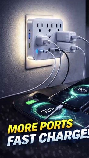 Multi Plug Outlet Surge Protector ⚡🔌 | 5 Outlet Power Extender with USB