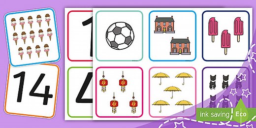 Number and Quantity Matching Cards (Ages 4 - 6)