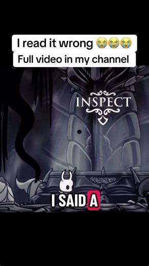 I read it wrong #hollowknight #hollowknightsilksong #shorts #hollowknightvideos