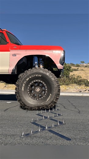Cars vs SPIKE STRIP 💀#beamng #beamngdrive #CarsVsSpikeStrip #BeamNGCrash #shorts
