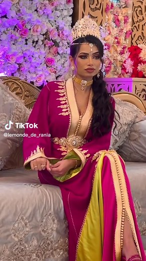 Traditional Attire Showcase with Vibrant Red Dress