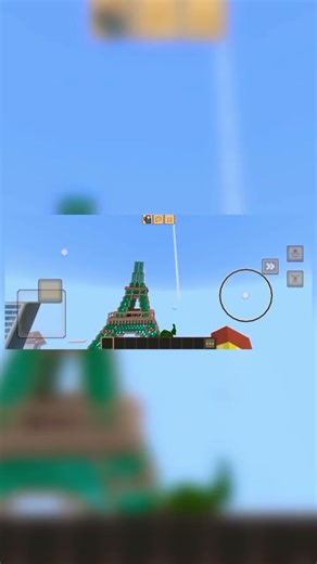 Minecraft Eiffel Tower Build Timelapse 🤯#shorts #minecraftbuilding #paris2024