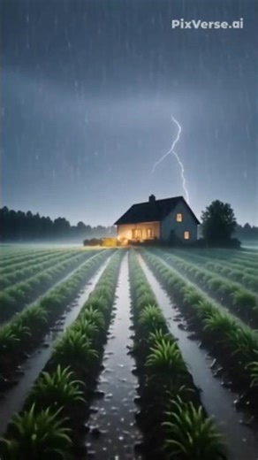 heavy rain in farm 🚜 #art #lifeisbutadream #nothingimposibleinthisworld