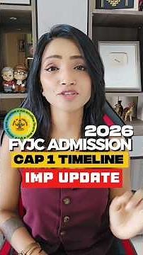 FYJC Admission 2026 CAP 1 Timeline Explained with Important Update