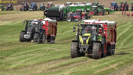 176K views · 527 reactions | CLAAS 830 AXION vs VALTRA Q305 Big Agriculture Tractors pulling approximately 25 ton trailer. Competing tractors with similar power groups. Tractor trailer pulling 2023 Enjoy your viewing! | Engine Age | Facebook