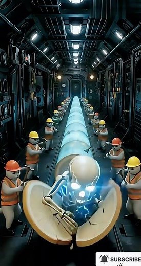 Glowing Skull in Submarine | 8K Cinematic Animation