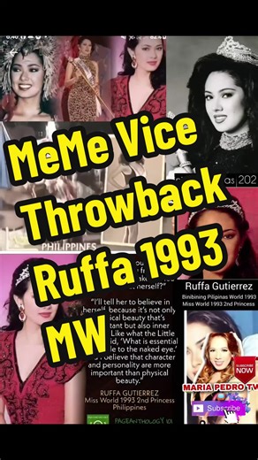 Ruffa Gutierrez - Miss World 1993: Pageantry Enthusiasm and Inspiring Words