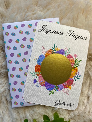 Easter Scratch Card - Pregnancy Announcement - Gift Certificate - Surprise Card - Original Family Announcement - Customizable - Etsy