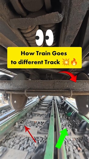 How Train choices a different Track?💥🔥 #train #railtrack #shortsfeed #trainwheel #Viral #reels #rail