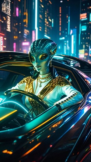 Stylish Alien Model with Glowing Skin 👽✨ #AIArt #AlienModel #FuturisticFashion #GlowingSkin #SciFiStyle #SpaceRunway #ExtraterrestrialBeauty #CosmicCouture #GalacticLook #LooksChallenge | Touhid Ahmed