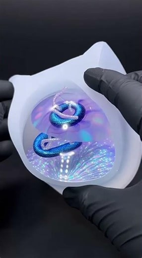 Making Crystal Jellyfish from Resin 🪼✨ Pure Art #Shorts