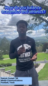 Listen in to these @HartwickHawks on balancing their academics and athletics. Video by Hartwick Hawk Stella Giustino '25 @hartwickvolleyball @wickmlax @wickswimandive @hartwickcrosscountrytrack @hartwickfootball | Hartwick College