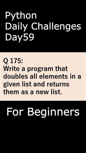 Python Daily Challenges Day059 For Beginners #programming #python #beginners