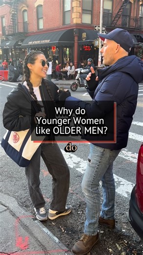 John Keegan on Instagram: "Younger women dating older men — it’s as common as the sunrise. But what’s really behind the attraction? I hit the streets of SoHo to find out. Their answers might surprise you… What’s your take? 👇#datingcoach #streetinterview #oldermenyoungerwomen #masculinefemininepolarity #realtalk #moderndating #nycdating #sohonyc #johnkeegan"