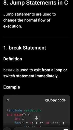 #c programming #jump statements #part 7